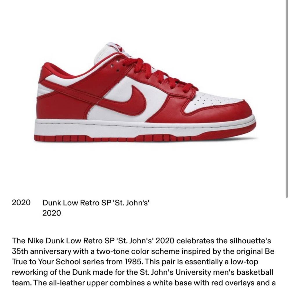 Nike Kids Red and White Sneakers